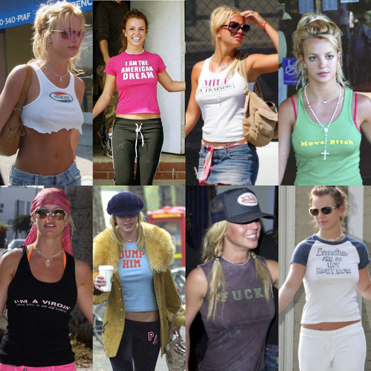 Our Y2K Queen of the Baby Tee - Britney Spears - abc tee