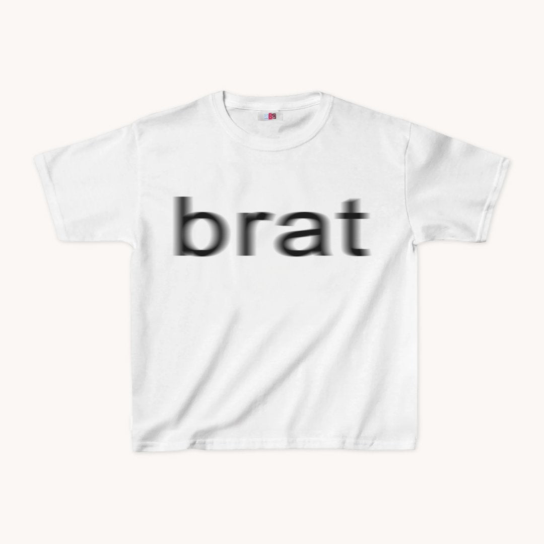 Blurred Brat Baby Teeabc tee Cute Womens Baby Tee - Y2K Crop Top - Summer Baby Tee - Ironic Slogan Tee - Summer Style 2024