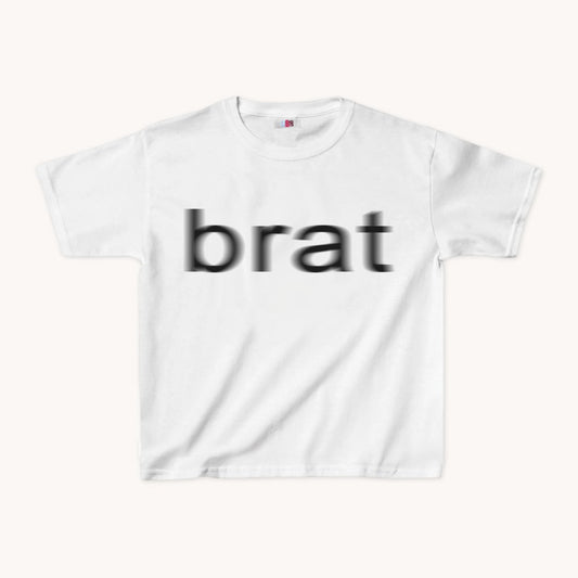 Blurred Brat Baby Teeabc tee Cute Womens Baby Tee - Y2K Crop Top - Summer Baby Tee - Ironic Slogan Tee - Summer Style 2024