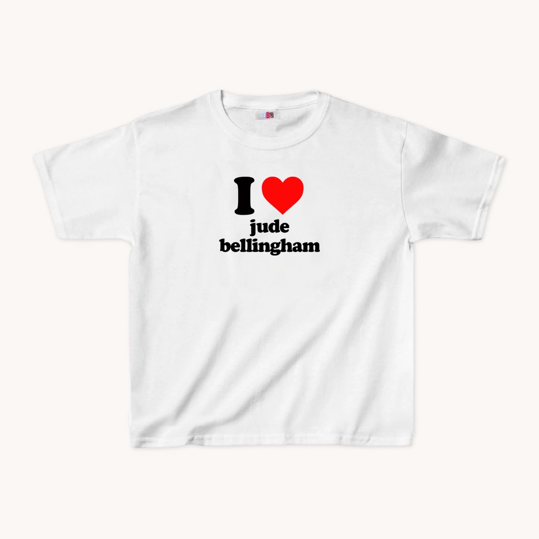 I Love Jude Bellingham England Football Euros Cropped Baby Teeabc tee Cute Womens Baby Tee - Y2K Crop Top - Summer Baby Tee - Ironic Slogan Tee - Summer Style 2024