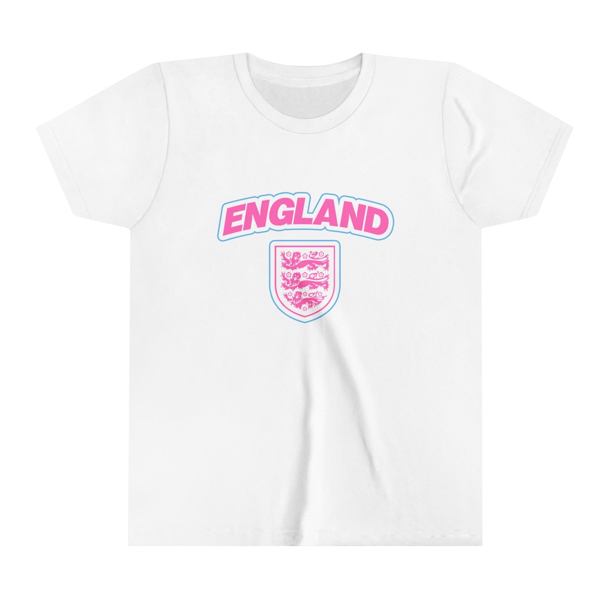 Pink England Crest Cropped Baby Teeabc tee Cute Womens Baby Tee - Y2K Crop Top - Summer Baby Tee - Ironic Slogan Tee - Summer Style 2024