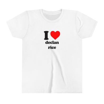 I Love Declan Rice England Football Euros Cropped Baby Teeabc tee Cute Womens Baby Tee - Y2K Crop Top - Summer Baby Tee - Ironic Slogan Tee - Summer Style 2024